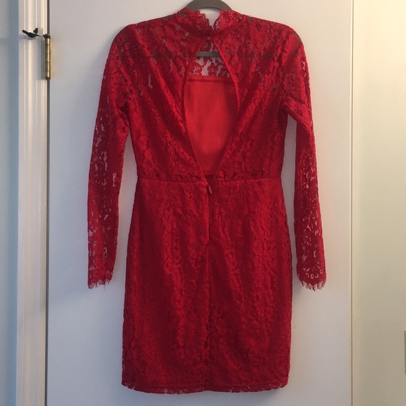 Red Lace Dress - Picture 2 of 2